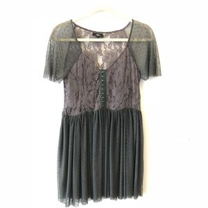 LF - Millau Romantic Lace Babydoll Sheer Dress